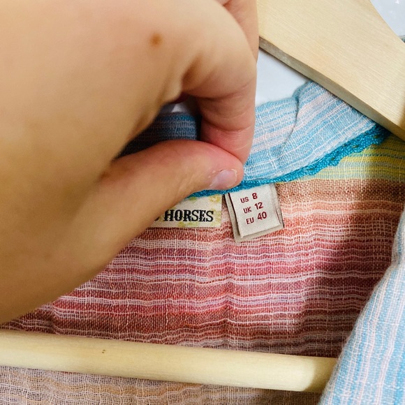 Holding Horses Anthropologie pastel striped top 8 - Picture 3 of 5